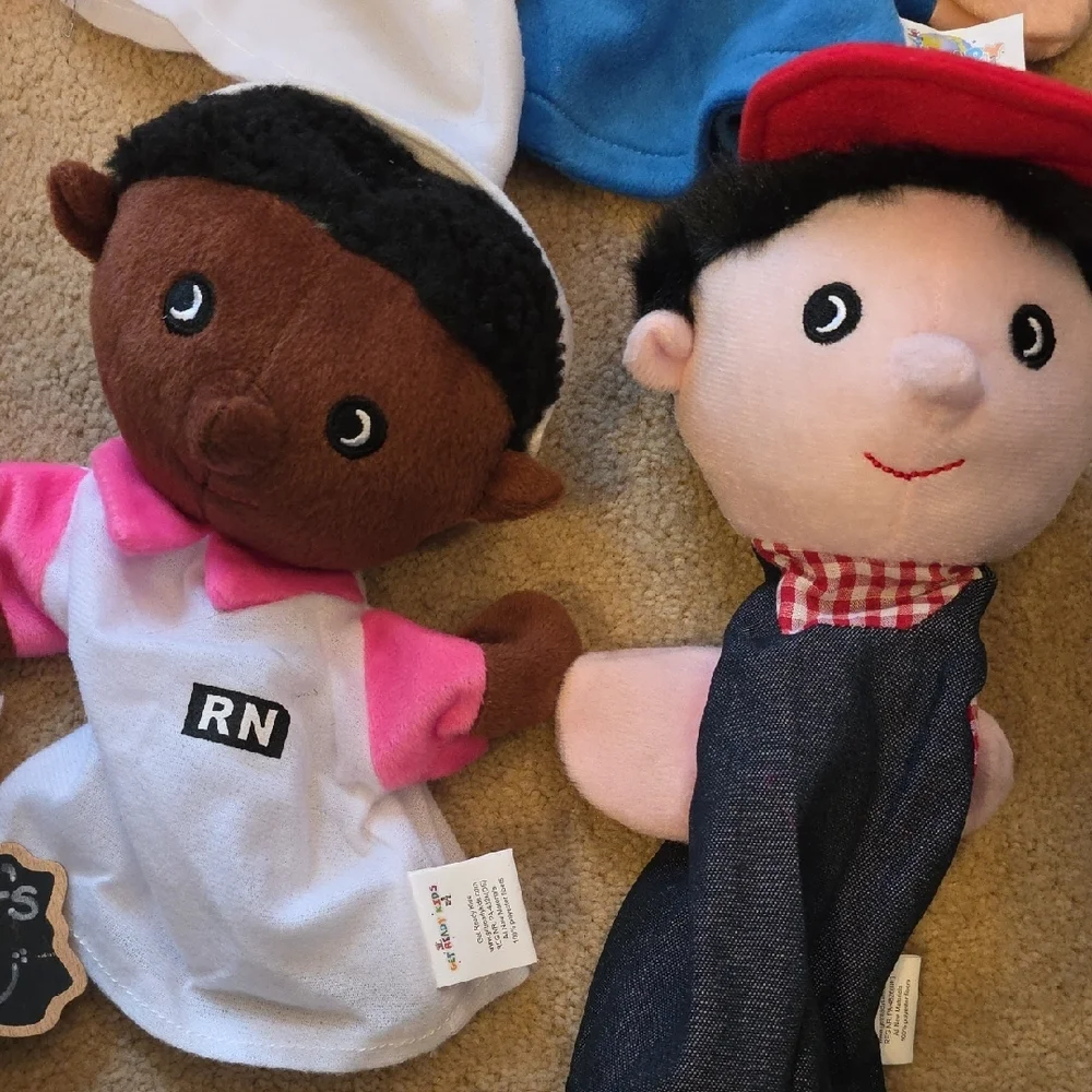 Get Ready Kids! Plush Hand Puppets Set of 6 Occupations